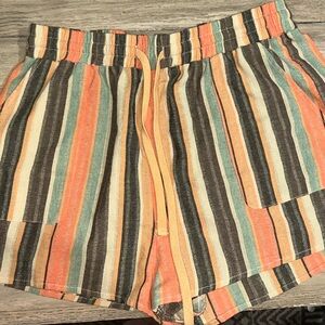 Striped Multicolor Women's Shorts large